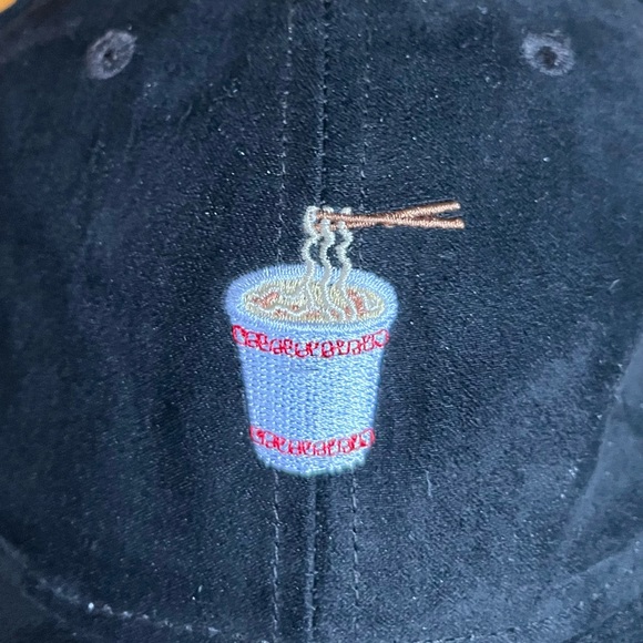 Ramen Noodle Baseball Cap Hat, Asian, Black, OS - Picture 2 of 7